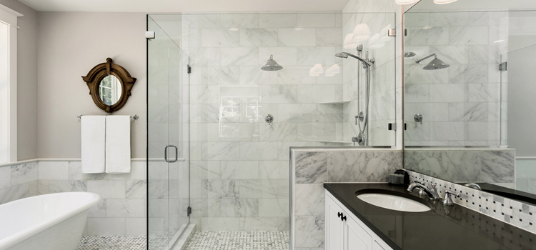 bathroom shower door installation in Manteca
